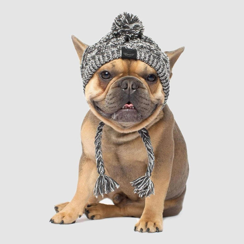 Fluffy Polar Pom Knitted Dog Hat - Winter Fashion Statement
