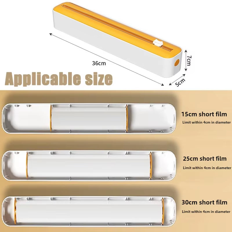 Revolutionary 2-in-1 Food Film Dispenser and Cutter: The Ultimate Kitchen Organizer for Foil and Stretch Film
