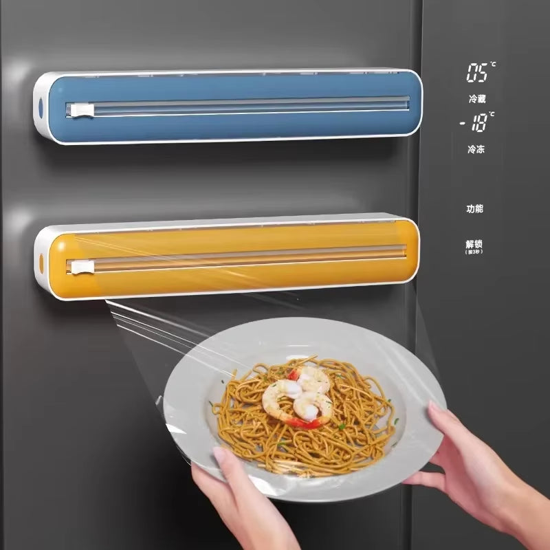 Revolutionary 2-in-1 Food Film Dispenser and Cutter: The Ultimate Kitchen Organizer for Foil and Stretch Film