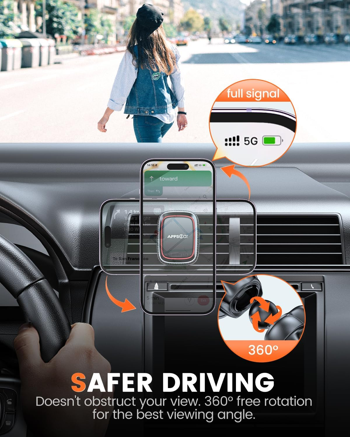 Ultimate 2 Pack Magnetic Phone Car Mount - Secure, Adjustable Air Vent Holder with 6 Strong Magnets for All Smartphones