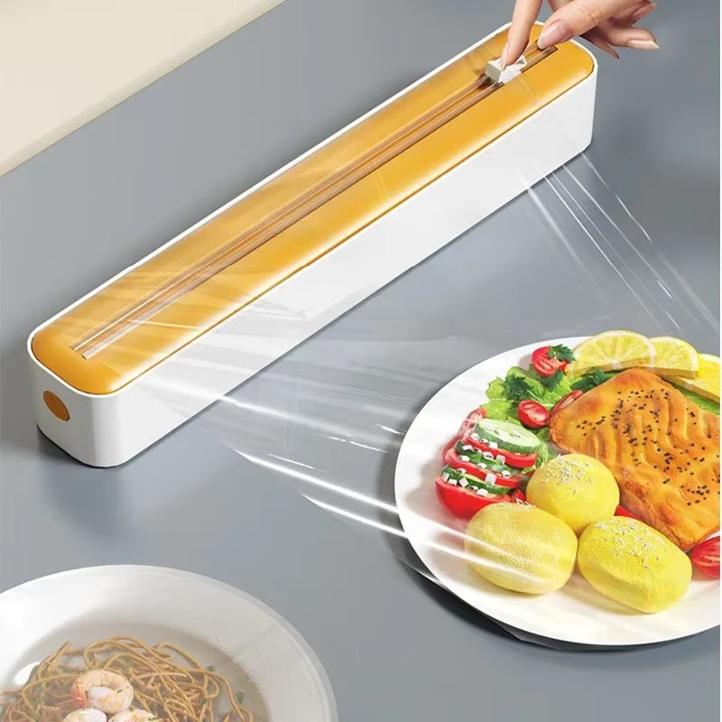Revolutionary 2-in-1 Food Film Dispenser and Cutter: The Ultimate Kitchen Organizer for Foil and Stretch Film